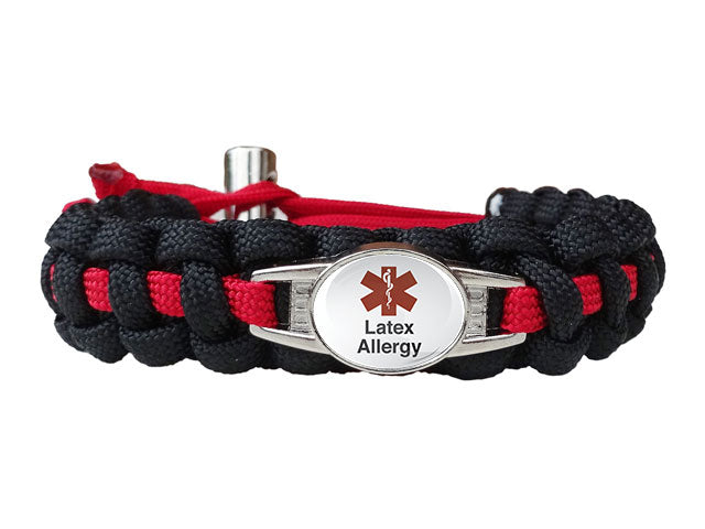Nut Allergy Bracelet Wristband - 4 Sizes - Black Blue Green Purple Red – Medical  ID GURU